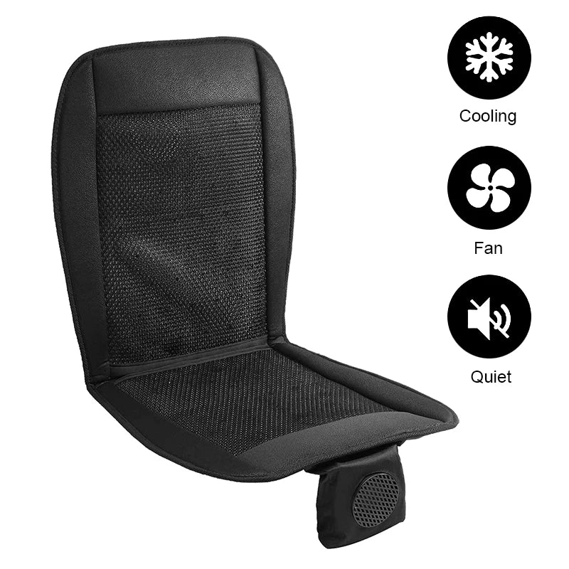 DC 12V 3D Spacer Car Summer Cool Air Seat Cushion With 8Fan Fast Blowing Ventilation Seat Cooling Pat Refrigerated Seat