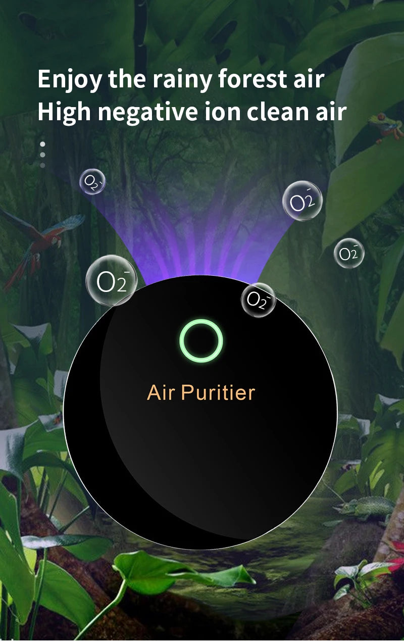 Car Air Sterilizer Purifier Usb Oxygen Cleaner Ozone Generator Air Purifier Filter Smoke Remover Smart Gadgets Car Supplies