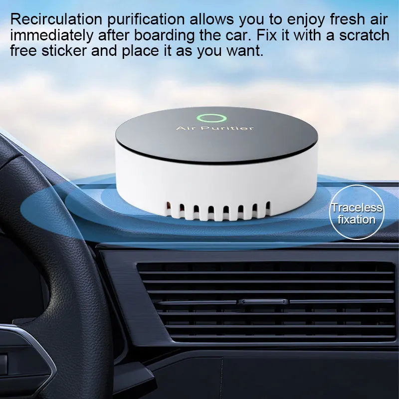 Car Air Sterilizer Purifier Usb Oxygen Cleaner Ozone Generator Air Purifier Filter Smoke Remover Smart Gadgets Car Supplies