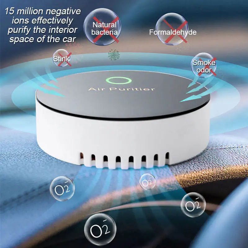 Car Air Sterilizer Purifier Usb Oxygen Cleaner Ozone Generator Air Purifier Filter Smoke Remover Smart Gadgets Car Supplies
