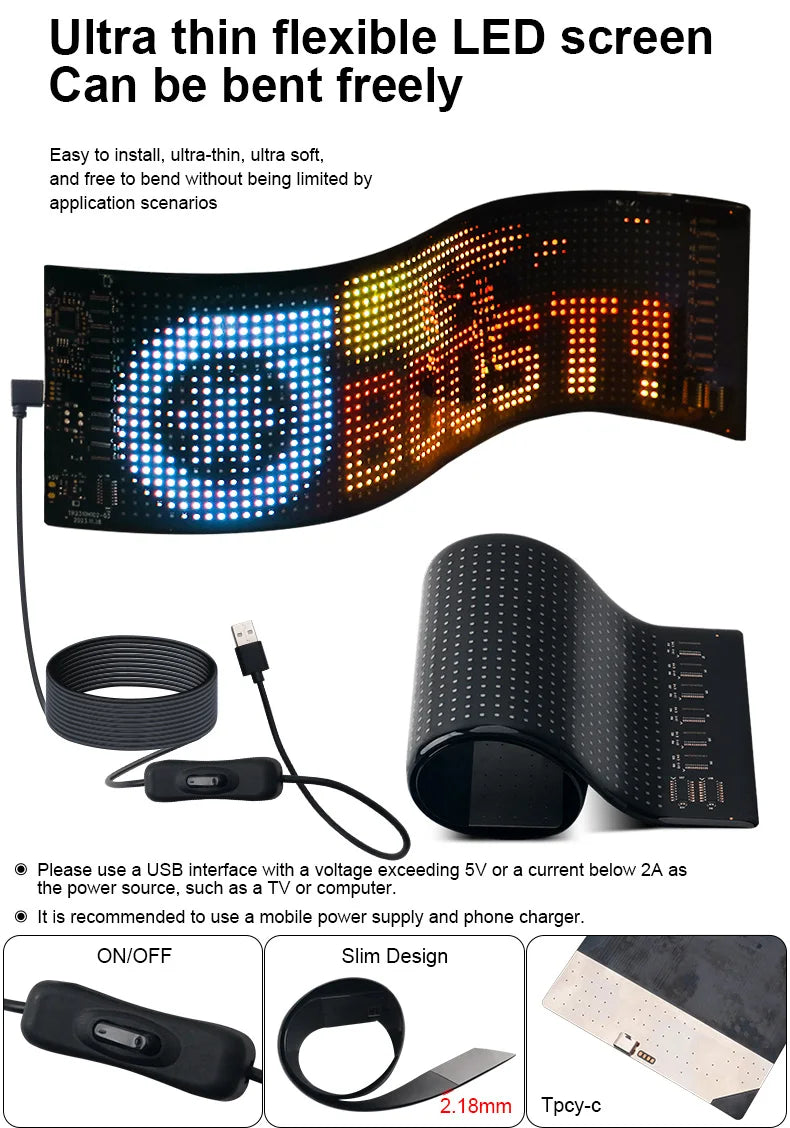 Rayhome Synchronize Multiple Devil Eyes Light Bluetooth APP Control LED Display Scrolling Sign Light for Car Truck Windshield