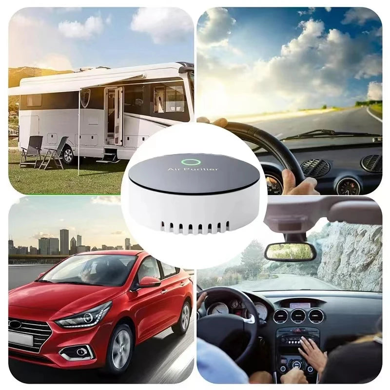 Car Air Sterilizer Purifier Usb Oxygen Cleaner Ozone Generator Air Purifier Filter Smoke Remover Smart Gadgets Car Supplies