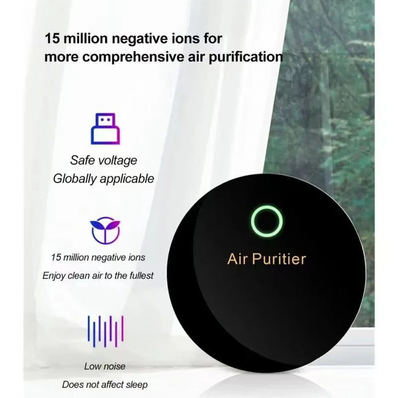 Car Air Sterilizer Purifier Usb Oxygen Cleaner Ozone Generator Air Purifier Filter Smoke Remover Smart Gadgets Car Supplies