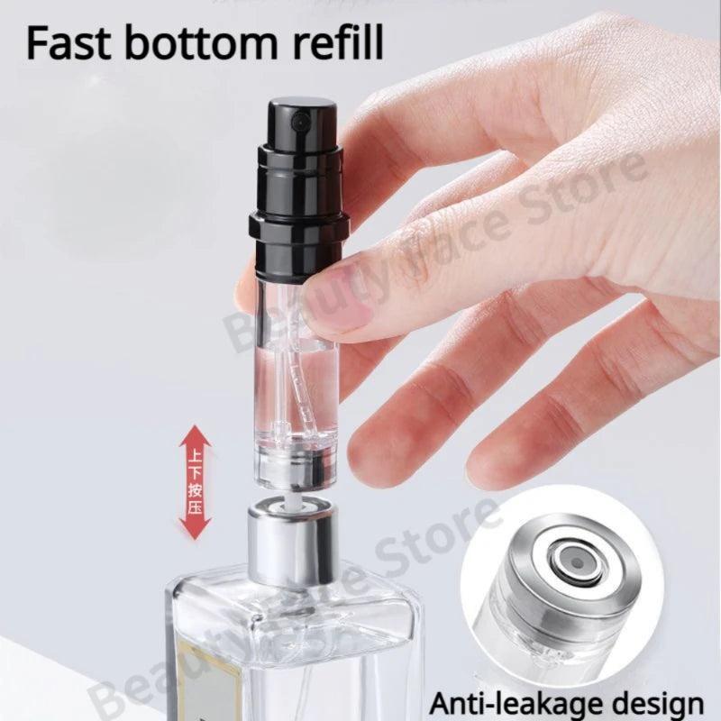 10ml 5ml Mini Bottom Filling Perfume Spray Dispenser Bottles Cosmetic Refillable Spray Atomizer Portable Liquid Container Bottle
