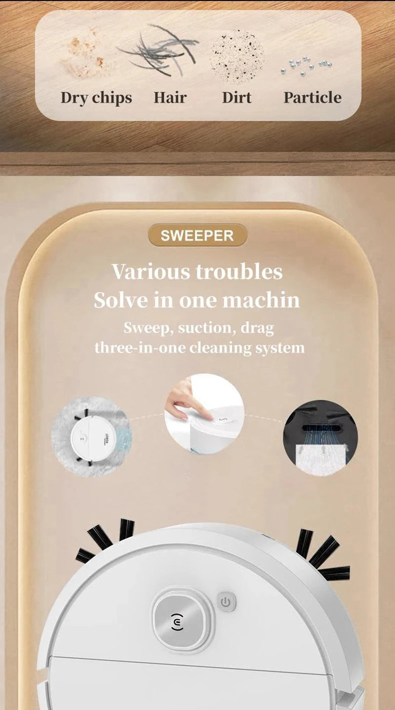 Xiaomi 3-in-1Smart Sweeping Robot Intelligent Cleaner Household Rechargeable Fully Automatic Vacuum Cleaner Suction Pet Hair New